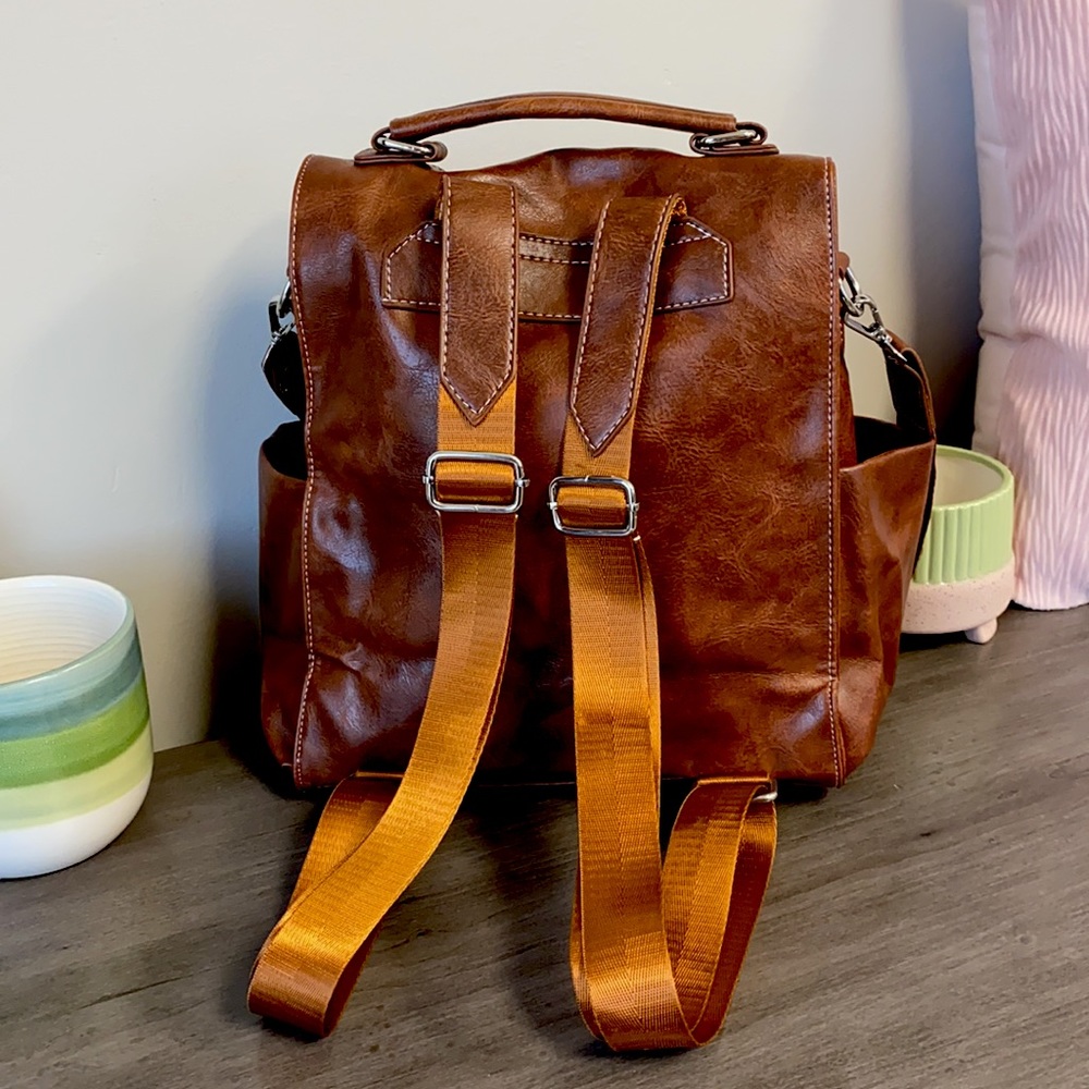 Brand NEW Ty Convertible Backpack in CAMEL🤎 - Picture 3 of 10